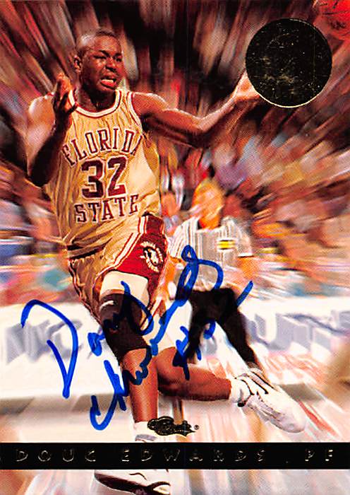Picture of Autograph 179168 Florida State Ft 1993 Classic No. 18 Rookie Doug Edwards Autographed Basketball Card