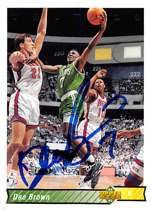 Picture of Autograph 179169 Boston Celtics Ft 1993 Upper Deck No. 252 Dee Brown Autographed Basketball Card