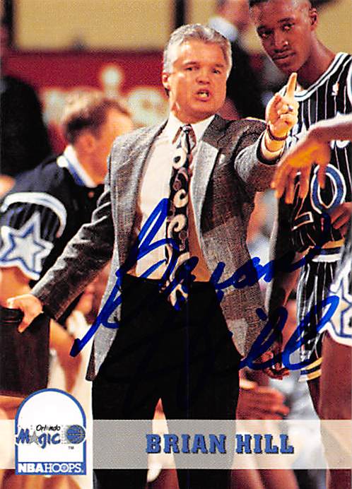 Picture of Autograph 179176 Orlando Magic Ft 1993 Hoops No. 248 Brian Hill Autographed Basketball Card