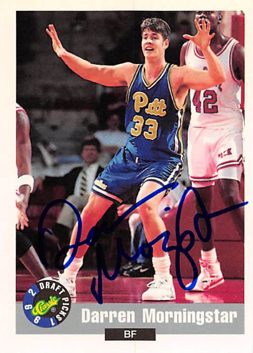 Picture of Autograph 179183 Pittsburgh Ft 1992 Classic No. 53 Rookie Darren Morningstar Autographed Basketball Card
