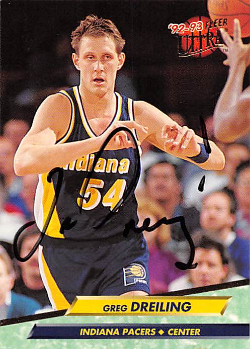 Picture of Autograph 179211 Indiana Pacers Ft 1992 Fleer Ultra No. 273 Greg Dreiling Autographed Basketball Card