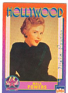 189374 Actress Cyrano De Bergerac 1991 Hollywood Walk of Fame No. 164 Mala Powers ed Trading Card -  Autograph