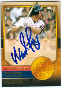190042 Boston Red Sox 2012 Topps No. Gg97 Golden Greats Wade Boggs ed Baseball Card -  Autograph