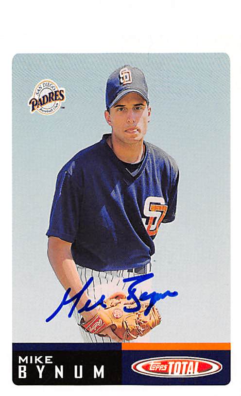 189920 San Diego Padres Ft 2002 Topps Total No. 61 Mike Bynum ed Baseball Card -  Autograph