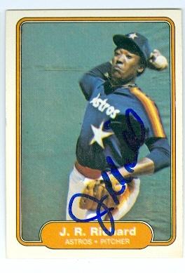Picture of Autograph 190076 Houston Astros 1982 Fleer No. 226 JR Richard Autographed Baseball Card