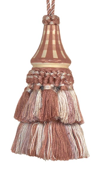 Picture of 123 Creations C030.5 Inch Issabelle - Mocha Checks Tassels