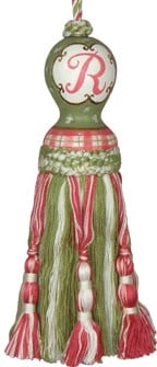 Picture of 123 Creations C450BB.8 Inch Initial Tassel - Green and Pink
