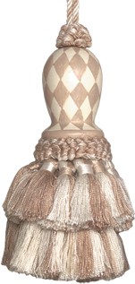 Picture of 123 Creations CB047N-5.5 Inch Harlequin - Natural Hand Painted Tassel