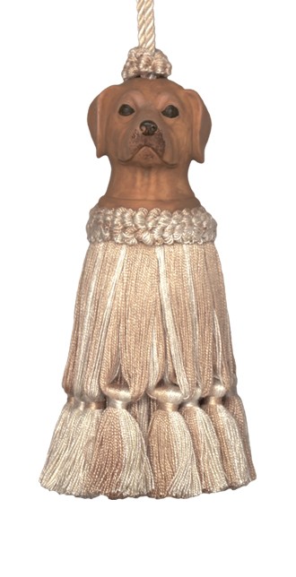 Picture of 123 Creations CB055L-7 7 Inch Dog - Brown Tassel