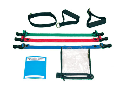 Picture of Cando 10-3230 Adjustable Exercise Band Kit - 5 Band - Yellow  Red  Green  Blue  black