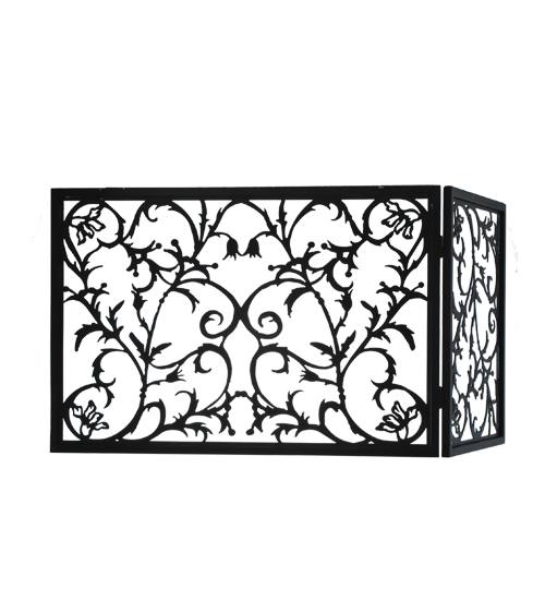 97928 Traditional / Classic Folding Fire Place Screen - Black
