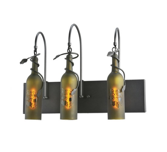 99825 Wine Bottle 3 Light Wall Sconce