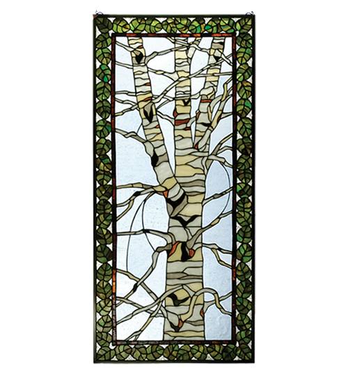 Meyda 30620 Birch Tree In Winter Window