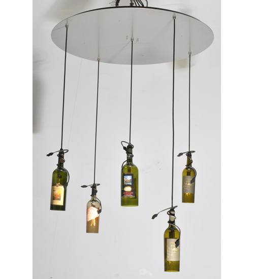 99832 Wine Bottle 5 Light Chandelier