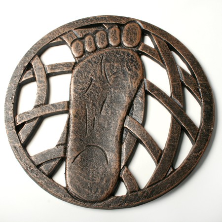 Oakland Living Left Big Foot Stepping Stone - Antique Bronze