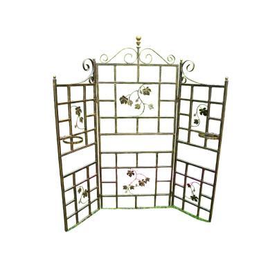 3 Piece Hinged Patio Screen With Basket Loops - Hammertone Bronze