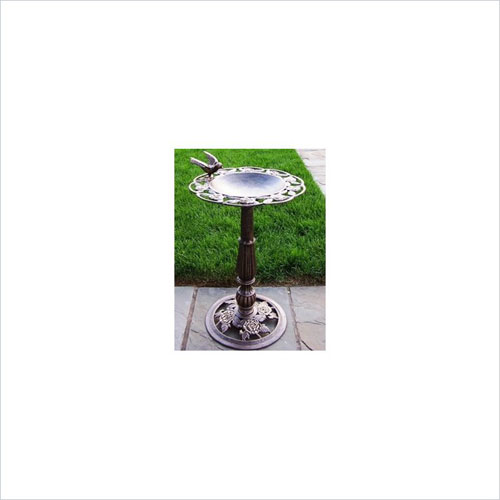 Rose Bird Bath - Antique Bronze