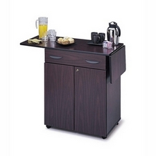 Picture of Safco 8962MH Hospitality Service Cart in Mahogany