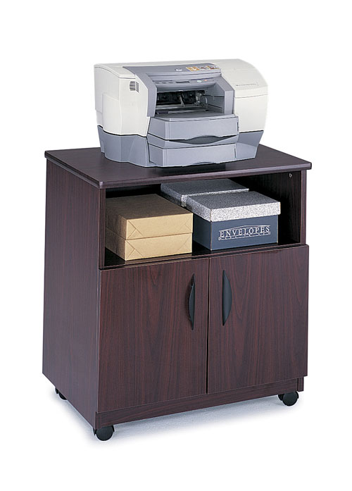 Picture of Safco 1850MH Mobile Machine Stand in Mahogany