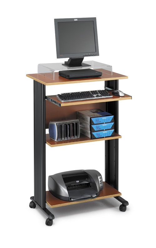 Picture of Safco 1923CY MUV Stand-up Workstation Fixed Height in Cherry