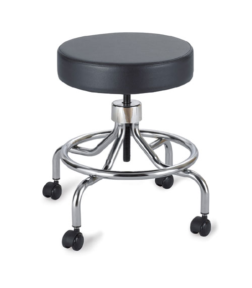 Picture of Safco 3432BL Lab Stool-Manual Low Base in Black