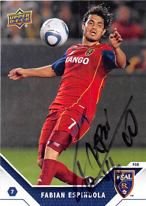 212549 Real Salt Lake Mls 2011 Upper Deck No. 128 Fabian Espindola ed Soccer Card -  Autograph