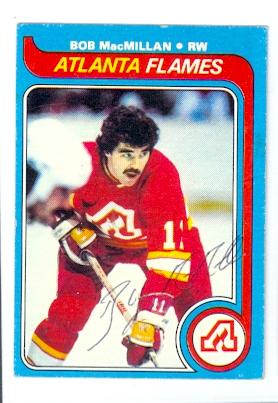 212215 Atlanta Flames 1979 Topps No. 210 Bob Macmillan ed Hockey Card -  Autograph