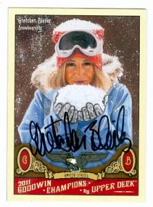 212341 X Games Snow Boarding 2011 Upper Deck Goodwin Champions No. 34 Gretchen Bleiler ed Trading Card -  Autograph