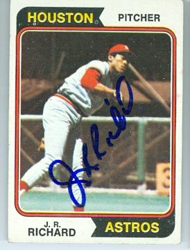 Picture of Autograph 222747 Houston Astros 1974 Topps No. 522 JR Richard Autographed Baseball Card