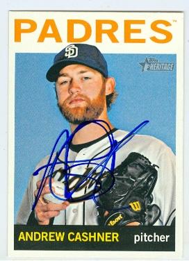 San Diego Padres 2013 Topps Heritage No. 25 Andrew Cashner ed Baseball Card
