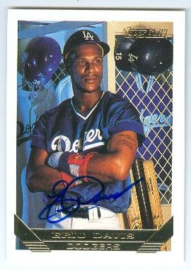 223166 Los Angeles Dodgers 1993 Topps Gold No. 745 Eric Davis ed Baseball Card -  Autograph