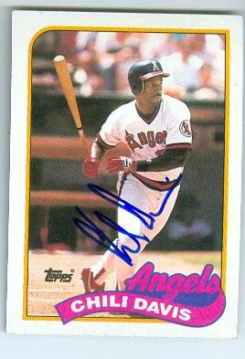 Picture of Autograph 223448 California Angels 1989 Topps No. 525 Chili Davis Autographed Baseball Card