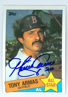 Picture of Autograph 223589 Boston Red Sox 1985 Topps No. 707 All Star Tony Armas Autographed Baseball Card