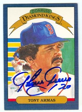 Picture of Autograph 223664 Boston Red Sox 1985 Donruss No. 5 Diamond Kings Tony Armas Autographed Baseball Card