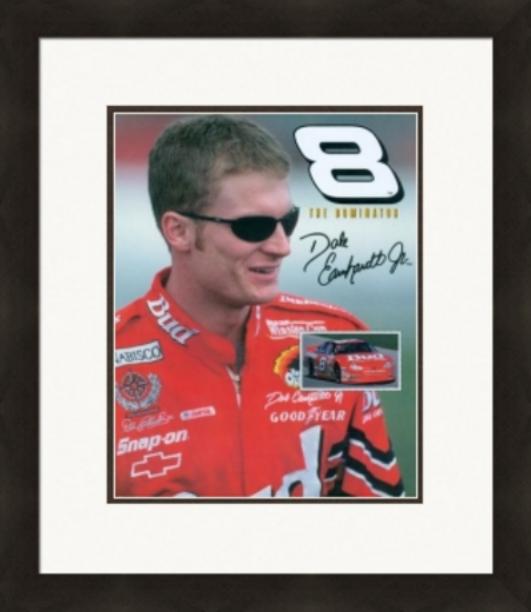 223888 Auto Racing- Nascar The Dominator No. 8 Facsimile  Framed & Matted Dale Earnhardt Jr 8 x 10 in. Photo -  Autograph