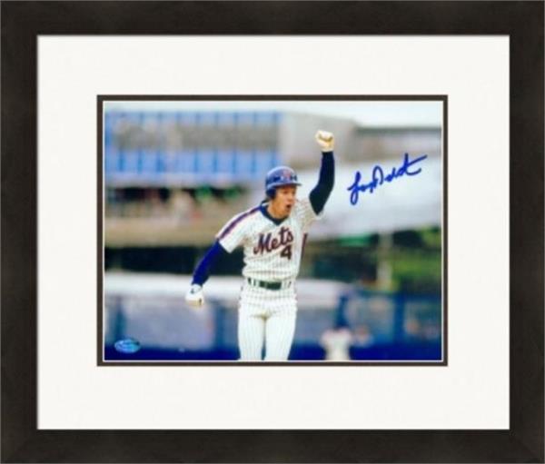 New York Mets Cf 1986 Nlcs Game 3 Winning Home Run Matted & Framed Lenny Dykstra ed 8 x 10 in. Photo