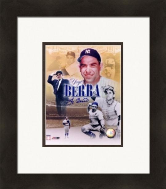 223976 New York Yankees Collage Image No. 8 Matted & Framed Yogi Berra ed 8 x 10 in. Photo