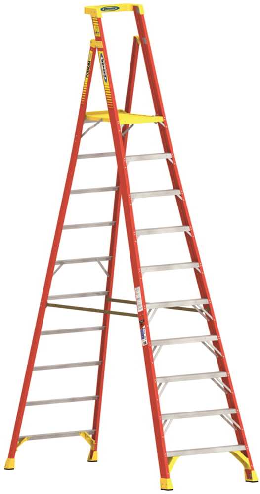 PD6210 10 ft.  Type Ia Aluminum Podium Ladder