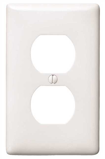 Hubbell Wiring NP8W 1 Gang Duplex Wallplate, White