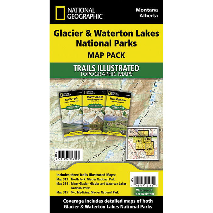 Picture of National Geographic 104274 Glacier & Waterton Map Pack