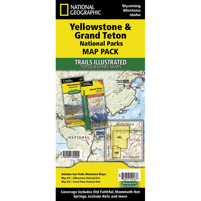 Picture of National Geographic 104275 Yellowstone & Teton Map Pack