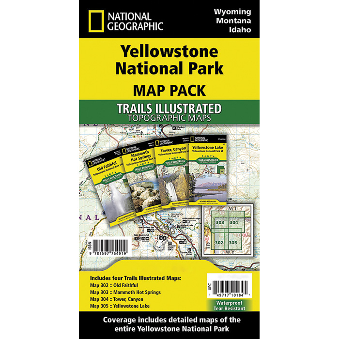 Picture of National Geographic 104277 Yellowstone National Park Map Pack Bundle
