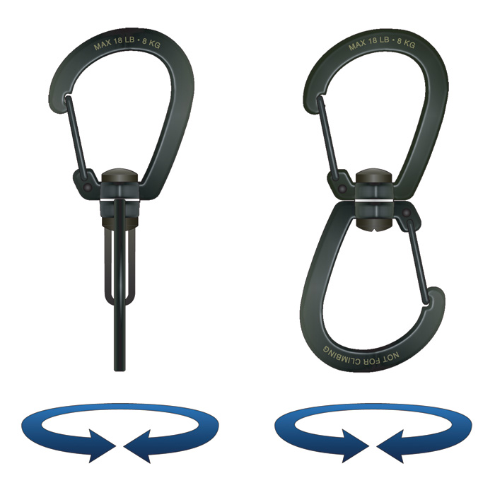 372632 Hikehitch 360 keychains, Medium