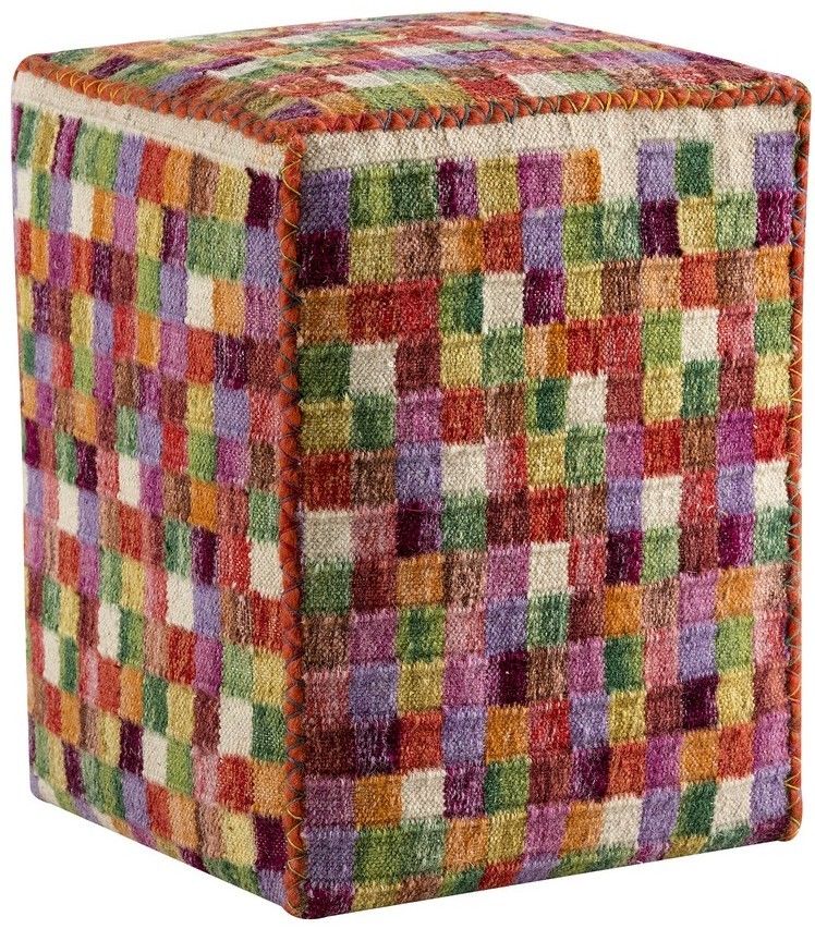 Picture of MAT The Basics POSSBXMUL201616 Small Box Multi Color Pouf- 20 x 16 x 16 in.