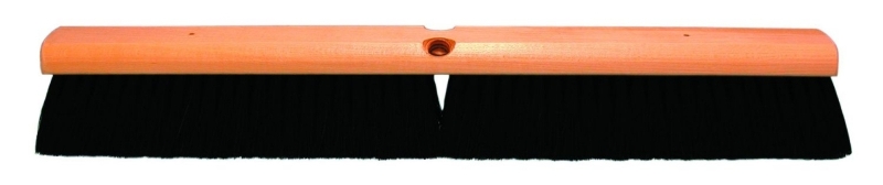 24 in. Black Push Broom Tampico Fiber