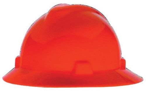 Hard Hat, V-Gard, Polyethylene, 4 Point Pinlock, Type 1, Class E, Hi-Vis Orange