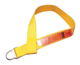 Anchorage Connector Strap, Yellow Nylon, Single D-ring,  5'