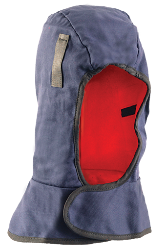 MIRAWARM,Fleece Lined Cotton Twill Winter Liner, Navy/Red, 2-Layers Premium, Shoulder Length, FR