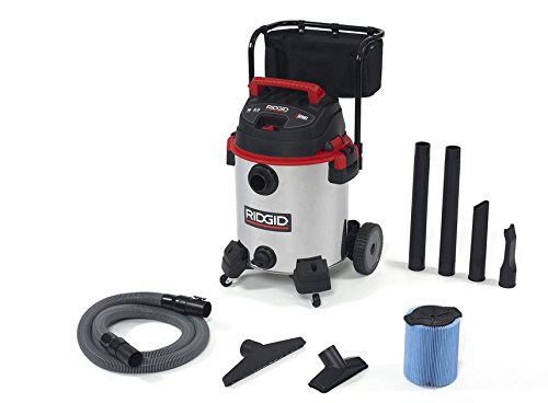 Ridgid 632-50353 Wet & Dry Vacuum With Stainless 1610Rv, Red - 16 Gallon