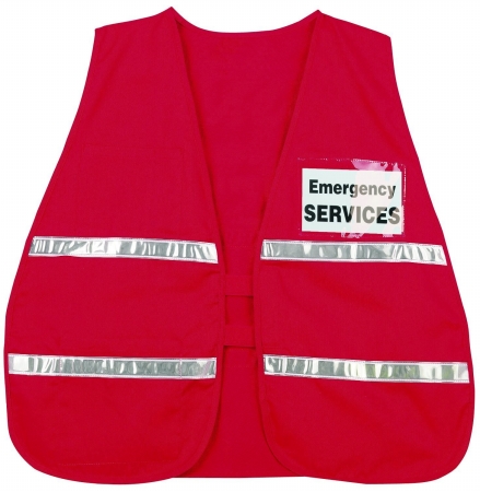 Picture of River City 611-ICV204 21 x 48 in. Poly Cotton Safety Vest- Red